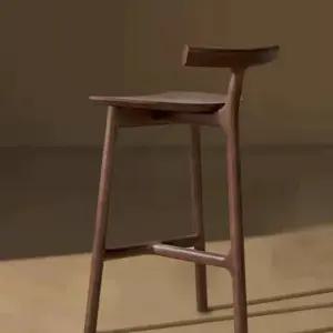 원목바의자 홈바 높은 카페 바의자 등받이 체어 원목