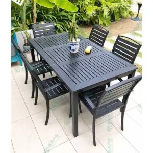 야외용 철제 테이블 펜션 4인용 세트 야외 옥상 테라스 그린