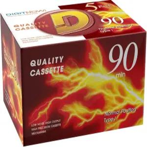 빈 녹음 오디오 카세트 테이프 저소음 고출력 - 강의 스터디 음악 일상 음성 녹음을 위한 90분 시간(5팩)