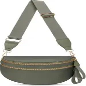 여성용 퓨어 컬러 크로스바디 범백 넓은 체크 백 나일론 트렌디 패니 팩 여행용