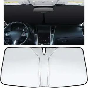 쿠슬cd 자동차 앞유리 선쉐이드 전면 창문용 55.9 * 27.5인치 쉐이드 접이식 태양열 자외선 차단 커버