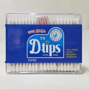 디팁스 위생면봉 200개입 면봉 위생면봉 위생용품 귀이개 귀후비개면봉