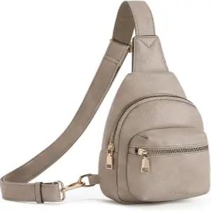 여성용 CLUCI 스몰 슬링백 가죽 크로스바디 패니 팩 트렌디 가슴 가방