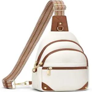 여성용 SYTRAH 방지 크로스바디 백 RFID 슬링백 여행용 지갑 가방 베이지 브라운