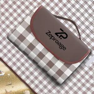 제프로지 방수 피크닉 담요 60인치 x 80인치 매트 야외 휴대용 여행 캠핑 커피