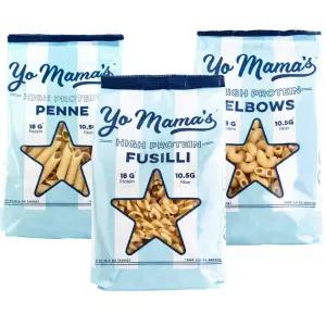 요 마마 푸드 고단백 고섬유질 3종 파스타(후실리 펜네 팔꿈치) (3) 10.6온스 봉지. 식물성 저혈당 텐 프리