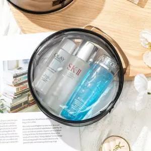 투명 원형 세면 파우치 여행용 출장용 수납백 목욕 가방 san6+7afO