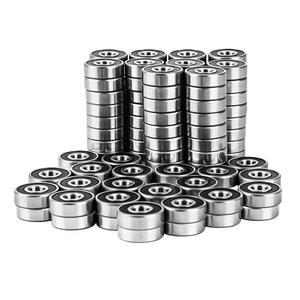 EXERAUO 100팩 608 2RS 베어링, 8X22X7MM 모터, 스케이트, 베어링 그리스 인라인 RS 롤러 프린터용 3D 전기 볼 씰 어셈블리 스케이트보드 스케이트보드,