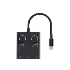 사운드카드 USB 3.1 Type C 오디오 젠더 C타입 to 듀얼 AU 3.5mm