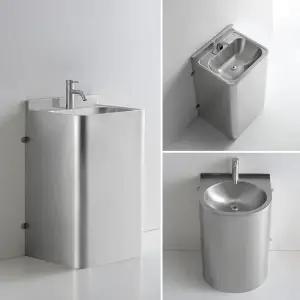 일체형 스테인리스 세면대 간이 싱크대 소형 세면기 스텐