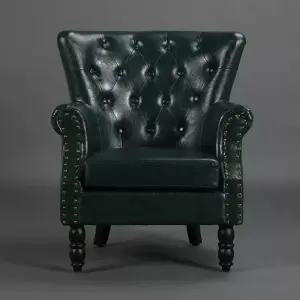 엔틱쇼파 윙체어 가죽 1인윙체어 클래식 앤틱 의자