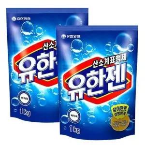 일반 드럼 세탁기 세제 분말형 산소계 표백제 1kg 2개