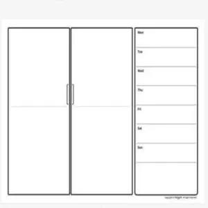 유리용 푸드 플래너 일정화이트보드 붙이는자석보드