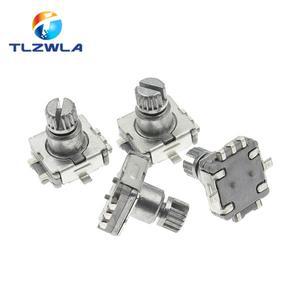 5PCS 로터리 엔코더 스위치 EC11 푸시 5Pin SMD 유형 핸들 길이 10MM 매화 샤프트
