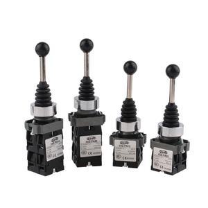 1pc XD2-PA14PA22PA12PA24 금속 플라스틱 2NO 24 위치 4NO 크로스 푸시 버튼 잠금 스프링 리턴 조이스틱 장