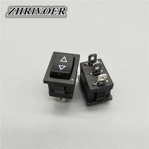 5Pcs KCD1 1521mm 3pin 로커 스위치 전원 10A125V 화살표 셀프 리셋순간 푸시 버튼