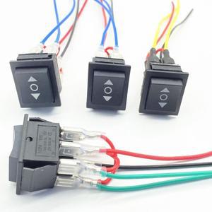 유선 20A 12V - DC 모터 극성 반전 로커, 3 위치 DPDT 순간 자동 리셋 (온)-오프 (온) 6 핀