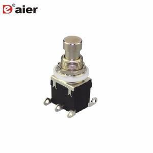 3PCS 푸시 버튼 스위치 ON-(ON) 순간 래칭 6 핀 M12X0.75 4A 125VAC 2A 기타 효과 페달 용 풋 DPDT