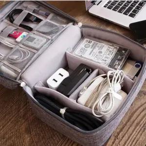 케이블 파우치 충전기 USB 멀티 여행용 수납 가방 qFQ7+6AMM