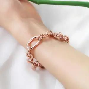 체인팔찌 GP 볼드 라운드 링 체인 M 로즈골드 패션 팔찌 14K