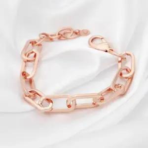 우정팔찌 로즈골드 베이직 빅 볼드 체인 패션 팔찌 14kgp