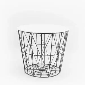 수납테이블 철재 미니 웜그레이 화이트 퍼니쳐 가구