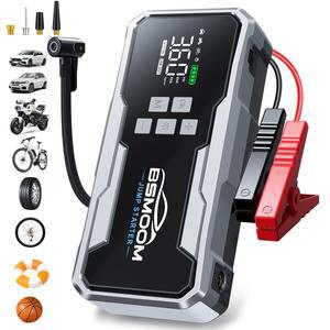 BSMOOM 7000A 차량 점프 스타터 파워 뱅크 휴대용 150PSI 에어 펌프 배터리 비상 부스터 시동 장치