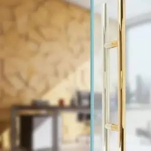 현관문손잡이 빌딩 상가 사무실 현관 스텐 골드 강화도어손잡이