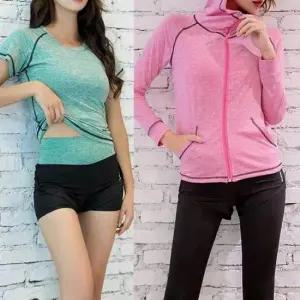 가성비요가복 여자 트레이닝 요가복 5종 반바지 집업 브라탑 세트