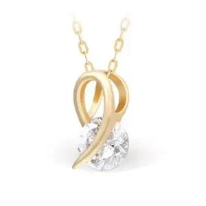 큐빅펜던트 Gold 라인 골드 쉐입 큐빅 데일리 목걸이 펜던트 14K