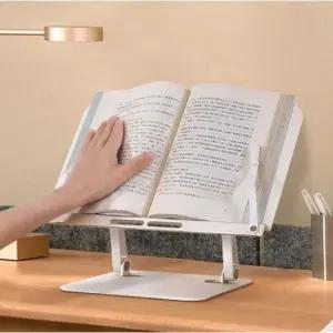 우드독서대 알루미늄 각도조절 슬림 노트북 태블릿 거치대 독서대