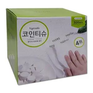 베지터블 코인 압축티슈 300개 일회용물티슈 행주