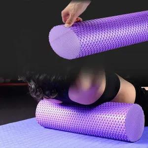 [콩심팥심]스트레칭 요가 육각 폼롤러 하드 홈트 마사지 90cm