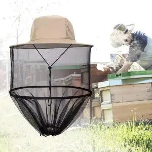 해충방지 모기장 방충모자(크림) 낚시 벌초모자