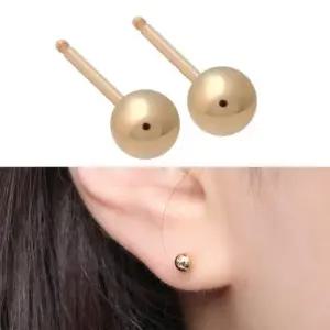 단발귀걸이 골드필드 골드 볼 일자침 귀걸이 14K 4mm