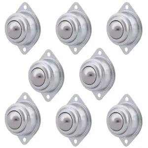 XiKe 8 팩 1 롤러 볼 이송 베어링 회전 캐스터 롤러가 있는 하드 크롬 스틸 장치 스탠드 컨베이어 장비 및