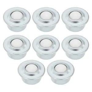 파티킬 5/8 롤러 볼 이송 베어링 8개 원형 장치 나일론 컨베이어 스탠드 변속기 가구용 탄소강 캐스터