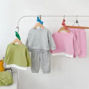 페이크티 와플 맨투맨 조거 아동 상하복 세트 205394