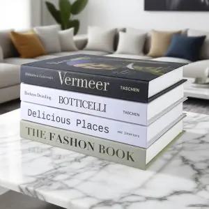 장식용 PCS DIY 가짜 책 4권 커피 테이블 가정용 거실 현관 가정 책장 테이블에 적합한