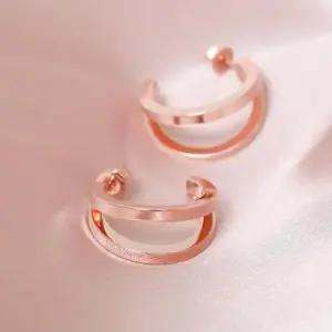 스터드귀걸이 골드필드 핀 베이직 더블링 귀걸이 14K