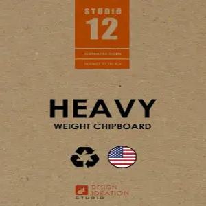 헤비 웨이트 칩보드 시트. 스튜디오 12 브랜드. (8.5인치 x 11인치) .050인치 두께. (6장)