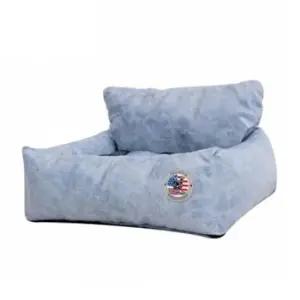 강아지자동차쿠션 강아지 가죽 방수 카시트 그레이 애견 외출 방석 1P