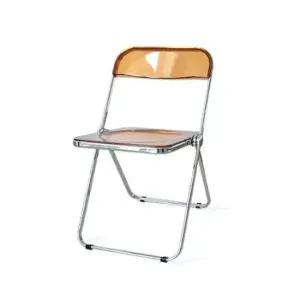 투명의자 레이디와이 폴딩 체어 (투명 브라운) 7colors