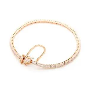 생일선물팔찌 GP 큐빅 라인 베이직 골드 패션 팔찌 14K