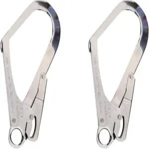 DOITool 2Pcs 고강도 합금강 대형 드롭 단조 이중 잠금 철근 스냅 후크 안전 낙하 보호 랜야드 다기능