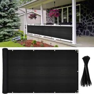 로비덱 발코니 프라이버시 스크린 커버 현관 데크 가든 뒷마당 파티오를 위한 16.5피트 x 3.5피트 펜스
