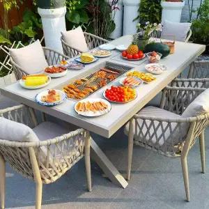 야외 테이블 세트 파라솔 편의점테라스 8인용 4인