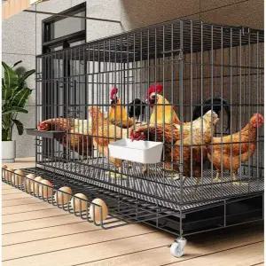조립식 닭장 케 토끼 철망 오리 만들기 굵게 검정85x60x70 5닭8마리 하우스