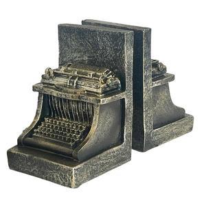 벨라 25747 장식 북엔드 타자기 로얄 레트로 스톱퍼 산업용 러스틱 빈티지 스타일 클래식 동상 책장 홈 데코 7인치