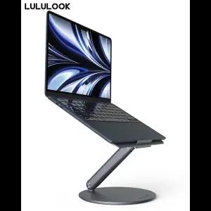 LULULOOK 접이식 노트북 스탠드 360 회전 베이스 노트북 맥북 호환 프로 에어 델 10-17 인치